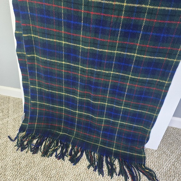 Pendleton Wool Tartan Blue Green Plaid Blanket Throw ~52" x 70" Camping Cabin - Picture 4 of 7